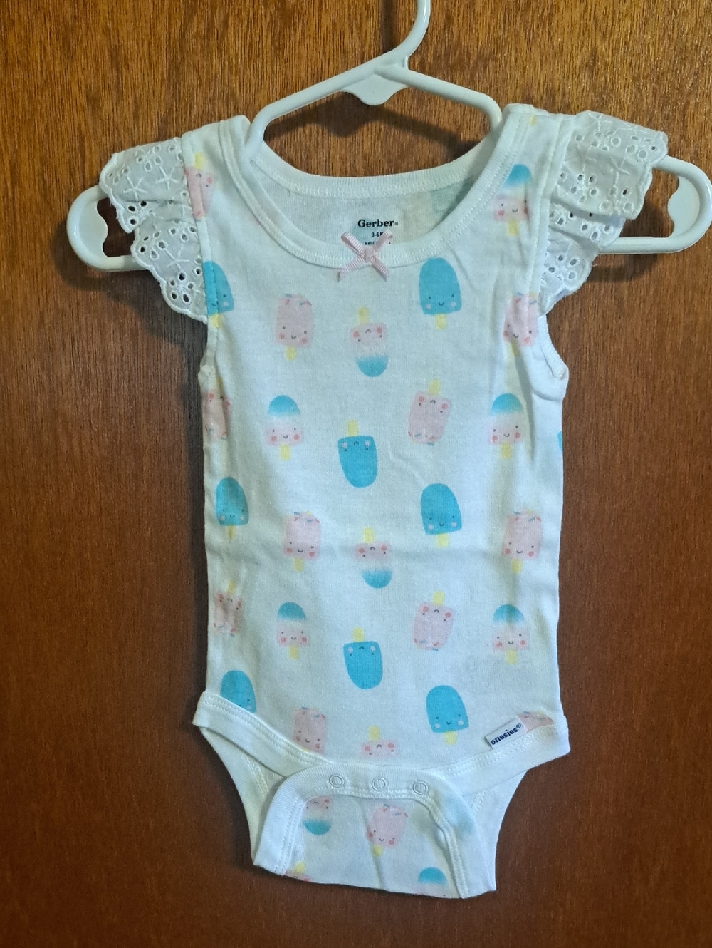NWOT Gerber "Popsicles" Onesie Size 3-6 Months